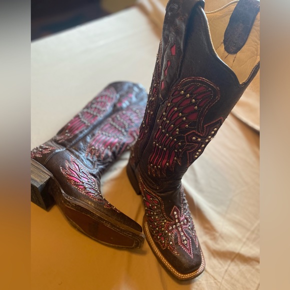 Dark Brown Corral Boots - Picture 6 of 8